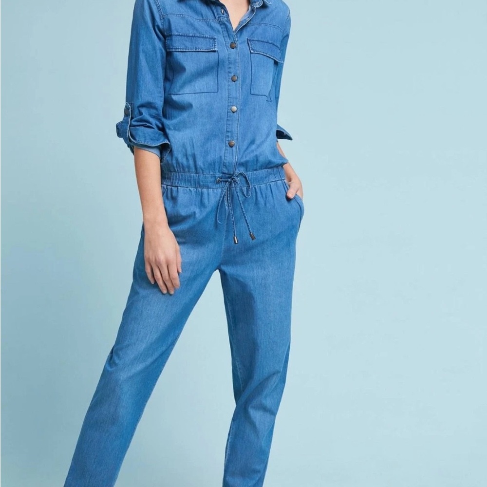 Anthropologie REIKO Laureen Denim Jumpsuit